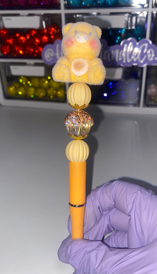 Yellow Care Bear Beadable Pen