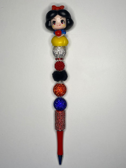 Snow White Beaded Pen